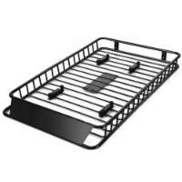 Costway 64'' Universal Roof Rack Cargo Carrier W/ Expandable Top Luggage Holder Basket