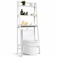 Gymax 3-Shelf Over-The-Toilet Storage Rack Bathroom Shelf Organizer Space Saver White