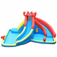 Gymax Inflatable Water Park Bounce House Crab with/without Blower Without Blower