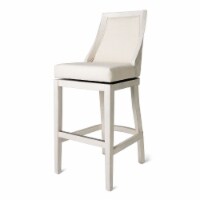 Maven Lane Vienna Swivel Kitchen Bar Height Stool 31 H, White Oak Finish