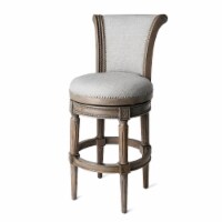 Maven Lane Pullman Wooden Swivel Kitchen Bar Stool, Reclaimed Oak