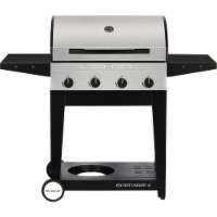 Cadac 98251-41G01-US Entertainer Stainless Steel BBQ 4-Burner Propane Gas Grill with Side She