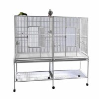 Double Flight Cage with Divider - Black