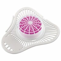 ODO OdoBan Urinal Screen with Non-Para Deodorizer Block, White & Cherry Scent - Pink