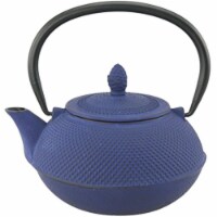 30 oz Kyusu Cast Iron Tea Pot - Blue