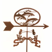 Dolphins Weathervane with Post Mount
