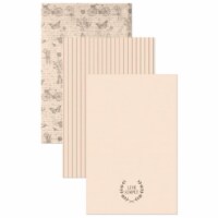 Natures Script Tea Towels, Cream - Set of 3