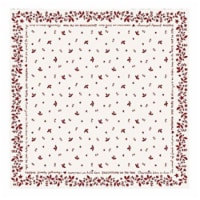 Christmas Time 36 x 36 Table Topper - Ivory & Red