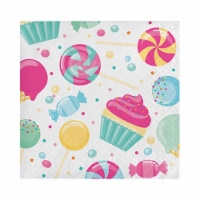 Group 2 Ply Candy Bouquet Beverage Napkin, Pack of 12 - 16 Per Pack Perspective: Main