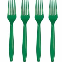 Group Premium Plastic Forks, Emerald Green - 24 per Case - Case of 12
