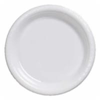 Group 7 in. Plastic Lunch Plate, White - 20 per Case - Case of 12