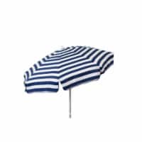 Italian 6 ft. Umbrella Acrylic Stripes Navy And White - Patio Pole
