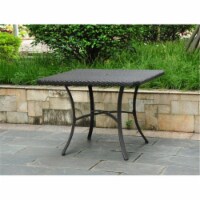 Bardelona Resin Wicker-Aluminum 39 in. Square Dining Table - Black