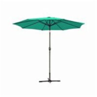 9 Ft. Aluminum Patio Market Umbrella Tilt with Crank - Green Fabric & Grey Pole