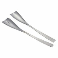Hammered Italiano Stainless Steel Salad Servers