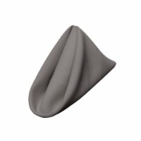 1818Pop-pk10-GrayDrkP12 Polyester Poplin Napkin, Dark Gray - 18 x 18 in. - Pack of 10