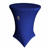 TCSpandex36Rx42H-RoyalBlueX50 Round Spandex Cover for Bar High Cocktail Table, Royal Blue - 3