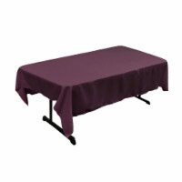 TCpop60x90-EggplantP42 Polyester Poplin Rectangular Tablecloth, Eggplant - 60 x 90 in.