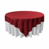 TCpop90x90-CranberryP28 Polyester Poplin Square Tablecloth, Cranberry - 90 x 90 in.