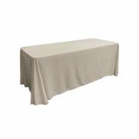 TCpop90x156-GrayLgtP41 Polyester Poplin Rectangular Tablecloth, Light Gray - 90 x 156 in.
