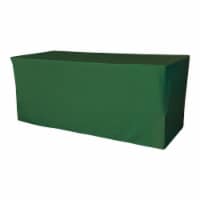 TCpop-fit-72x24x30-GreenEmP32 2.1 lbs Polyester Poplin Fitted Tablecloth, Emerald Green