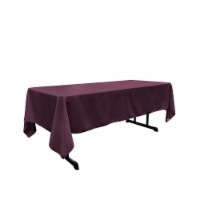 TCpop60x126-EggplantP42 Polyester Poplin Rectangular Tablecloth, Eggplant - 60 x 126 in.