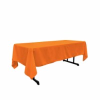 TCpop60x126-OrangeP48 Polyester Poplin Rectangular Tablecloth, Orange - 60 x 126 in.