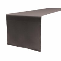 TCpop14x108-CharcoalP34 Polyester Poplin Table Runner, Charcoal - 14 x 108 in.