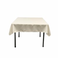TCpop52x52-IvoryP25 Polyester Poplin Square Tablecloth, Ivory - 52 x 52 in.