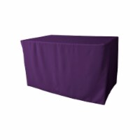TCpop-fit-48x30x30-PurpleP23 1.8 lbs Polyester Poplin Fitted Tablecloth, Purple