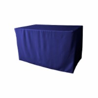 TCpop-fit-48x30x30-RoyalP50 1.8 lbs Polyester Poplin Fitted Tablecloth, Royal