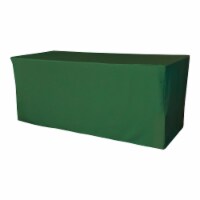 TCpop-fit-72x30x30-GreenEmP32 2.23 lbs Polyester Poplin Fitted Tablecloth, Emerald Green