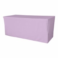 TCpop-fit-72x30x30-LilacP45 2.23 lbs Polyester Poplin Fitted Tablecloth, Lilac