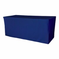 TCpop-fit-72x30x30-RoyalP50 2.23 lbs Polyester Poplin Fitted Tablecloth, Royal