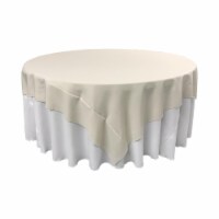 TCpop72x72-IvoryP25 Polyester Poplin Square Tablecloth, Ivory - 72 x 72 in.
