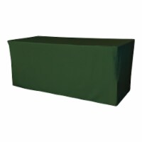 TCpop-fit-96x30x30-GreenHuP20 2.77 lbs Polyester Poplin Fitted Tablecloth, Hunter Green