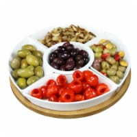 12.25 in. 6 Piece Lazy Susan Appetizer & Condiment Server Set with 5 Serving Dishes