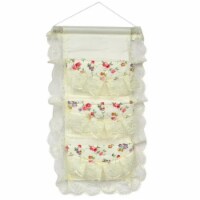 Bud Silk and Allover Ivory/Wall Hanging/ Wall Organizers / Baskets / Hanging Baskets