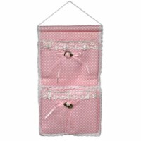 Polka Dot and and Lace Pink/Wall Hanging/ Wall Organizers/ Baskets /Hanging Baskets