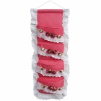 Polka Dot and Bud Silk Red/Wall Hanging/ Wall Organizers / Wall Baskets / Wall Pocket