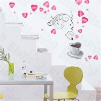 Coffee Love - Large Wall Decals Stickers Appliques Home Decor  Multicolor