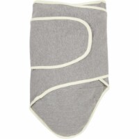 Gray With Yellow Trim Baby Swaddle Blanket