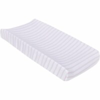Pink & Gray Stripes Muslin Changing Pad Cover