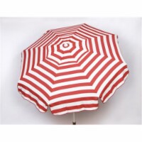 Heininger Holdings 1323 Italian 6 ft. Umbrella Acrylic Stripes Red And White - Patio Pole