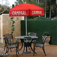 Heininger Holdings 1383 6 ft. Campari Vinyl Umbrella - Bar Height Pole
