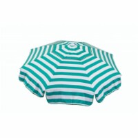 Heininger Holdings 1390 Italian 6 ft. Umbrella Acrylic Stripes Jade Green And White - Patio P