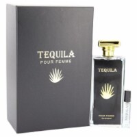 Tequila Pour Femme Noir by Tequila Perfumes Eau De Parfum Spray with Free Mini .17 oz EDP 3.3