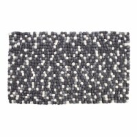 Amala - Handmade Wool Felt Pebble Rug - Grey 4 x 6 ft