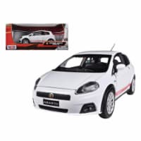 Motormax 73381w Fiat Grande Punto Abarth White 1-24 Diecast Car Model