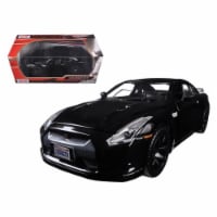 Motormax 73384blk 2008 Nissan GT-R R-35 Glossy Black 1-24 Diecast Model Car